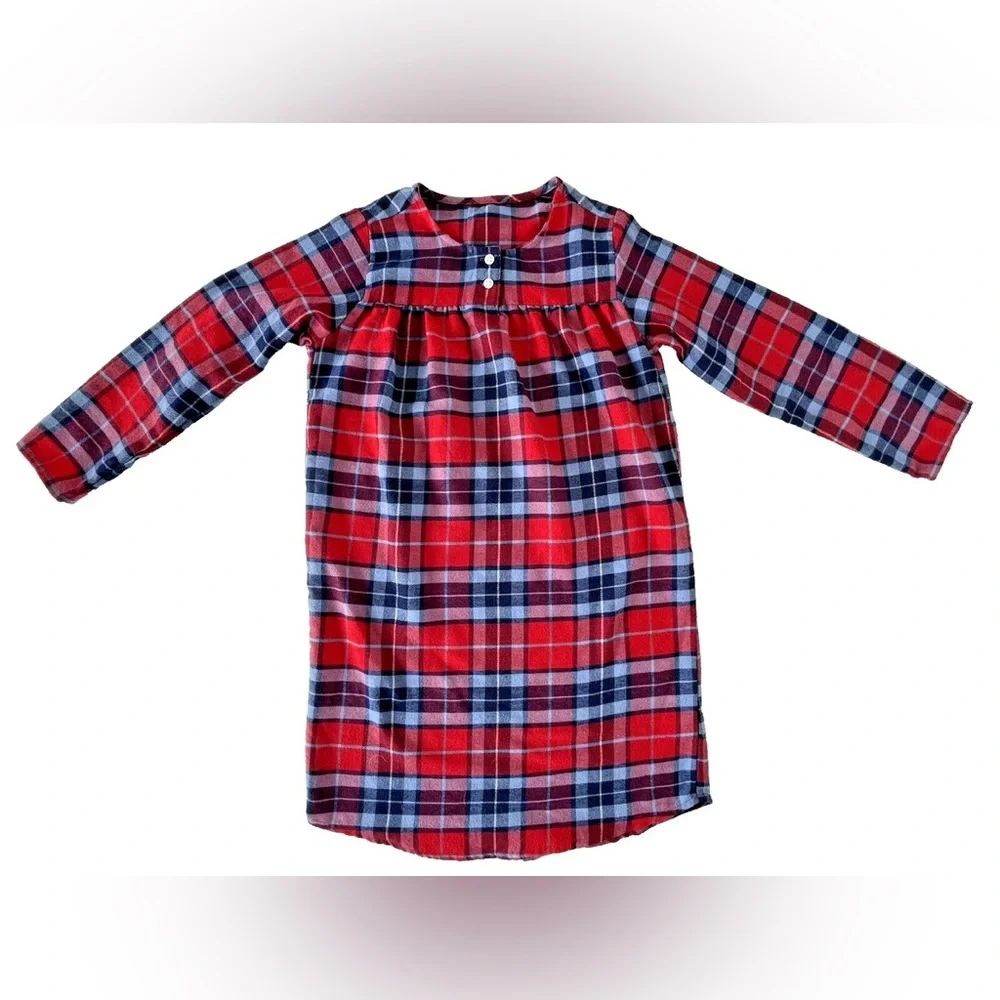 Lands End Girls Flannel Nightgown Pajama